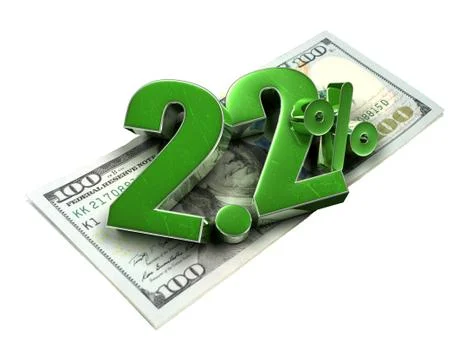 2.2 Percent 3d. Stock Illustration