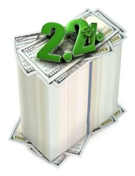 2.2 Percent 3d. Stock Illustration