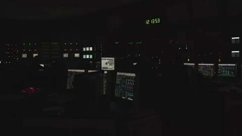 22 Sep 2025. The moment of shutdown of a nuclear reactor at the NPP Stock Footage 313809189