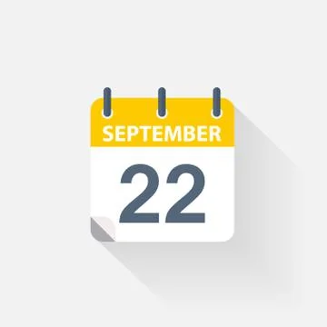 22 september calendar icon Illustrazione stock