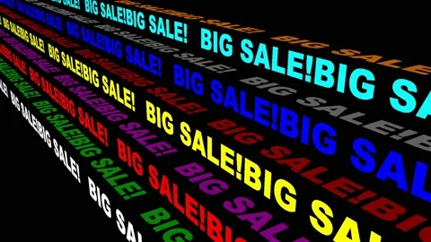 22 Text Animation Colored Scrolling Big Sale Stockbeeldmateriaal 132262462