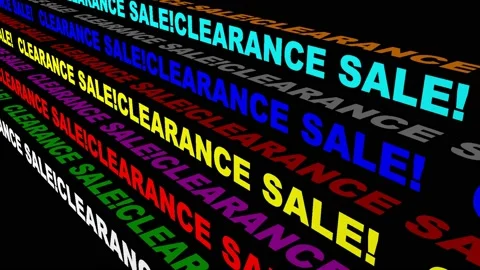 22 Text Animation Colored Scrolling Clearance Sale 库存影片 132263502
