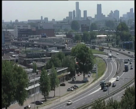 22 traffic with skyline Stock Footage 371254