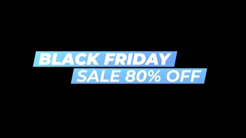 220 Animation Text Label Banner Tag Black Friday Sale 80 Video stock 302296982