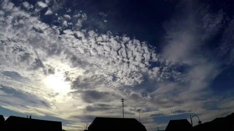 220625 EVENING CLOUDS MULHOUSE Stock Footage 198912623
