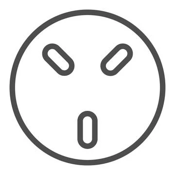 220V Socket line icon, Electric car concept, Universal Wall Socket sign on white Stock Illustration