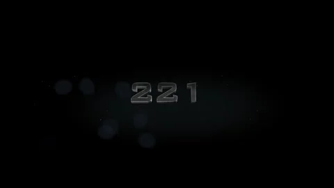 221 title metal text on black alpha channel background Stock Footage 295873232