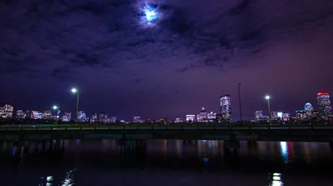 222 Boston Skyline from MIT Stock Footage 32286539