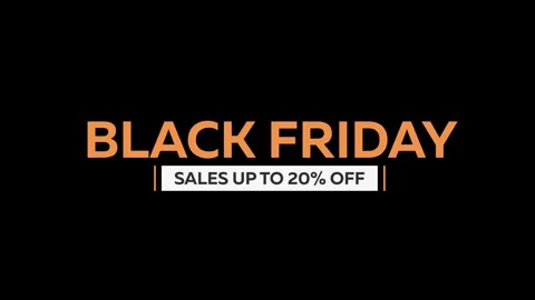 223 Animation Text Label Banner Tag Black Friday Sale 20 Vidéo 302297073