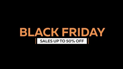 223 Animation Text Label Banner Tag Black Friday Sale 50 库存影片 302297089
