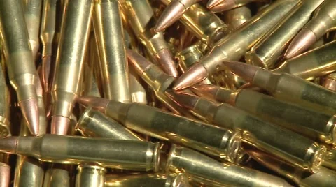 223 bullets pan across right to left Stock Footage 48870187