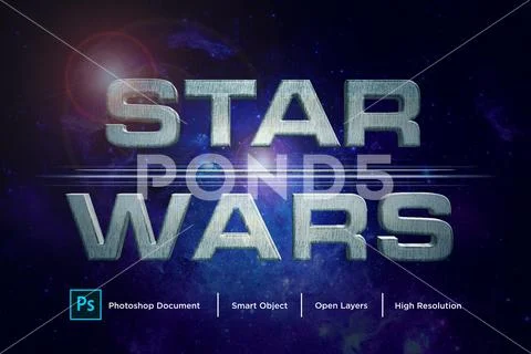 223 star wars text effect Design Photoshop Layer Style PSDテンプレート