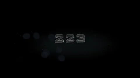 223 title metal text on black alpha channel background Stock Footage 295873284