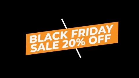 224 Animation Text Label Banner Tag Black Friday Sale 20 库存影片 302297111