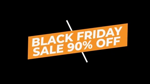 224 Animation Text Label Banner Tag Black Friday Sale 90 库存影片 302297142