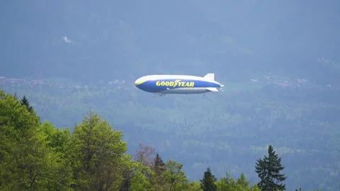 22.4.2025, Slovenia - The Zeppelin NT-class airship Stock Footage 307344841