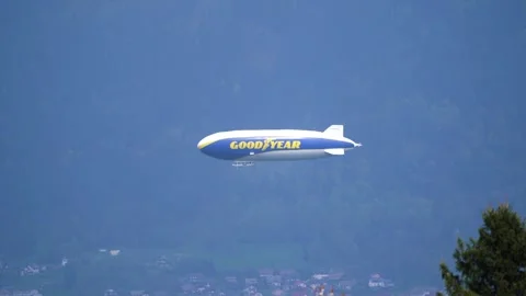 22.4.2025, Slovenia - The Zeppelin NT-class airship Stock Footage 307344903