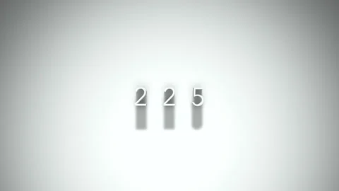 225 3D title animation with shadows on a white background 스톡 동영상 296796648