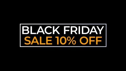 225 Animation Text Label Banner Tag Black Friday Sale 10 库存影片 302297144
