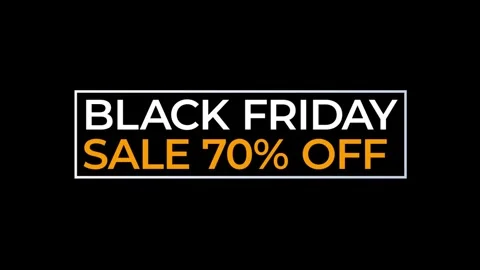 225 Animation Text Label Banner Tag Black Friday Sale 70 库存影片 302297215