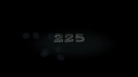 225 title metal text on black alpha channel background Stock Footage 295873273