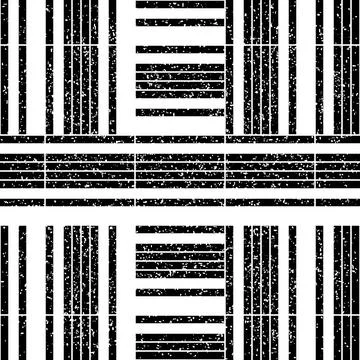 2264 Seamless texture with horizontal black segments Illustrazione stock