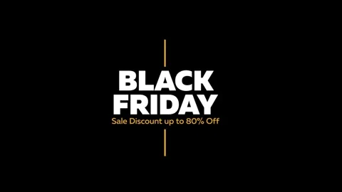 227 Animation Text Label Banner Tag Black Friday Sale 80 库存影片 302297296