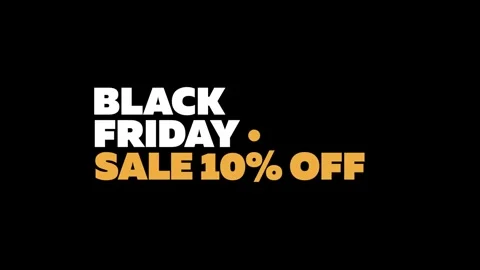 228 Animation Text Label Banner Tag Black Friday Sale 10 Vidéo 302297301