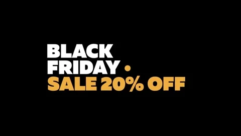 228 Animation Text Label Banner Tag Black Friday Sale 20 库存影片 302297302