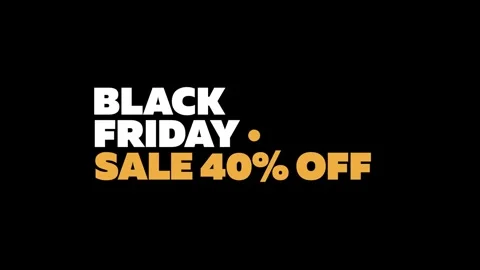 228 Animation Text Label Banner Tag Black Friday Sale 40 库存影片 302297309