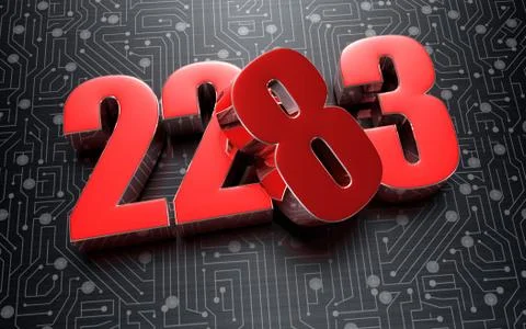 2283 3D. Stock Illustration