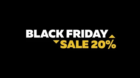 229 Animation Text Label Banner Tag Black Friday Sale 20 Stock-Footage 302297329