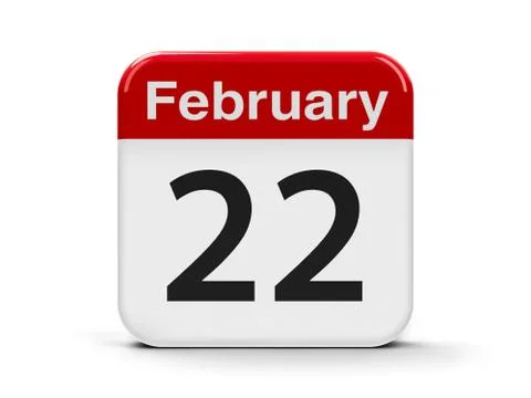 22nd February 库存插图