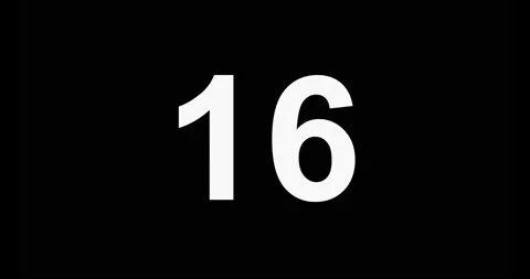 23. 4K Resolution. Countdown of 23 seconds, with black background Stock Footage 235912803