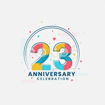 23 Anniversary celebration, Modern 23rd Anniversary design ~ Clip Art ...