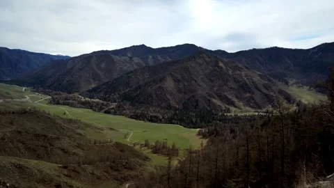 23 early spring high in the mountains Video stock 264104010