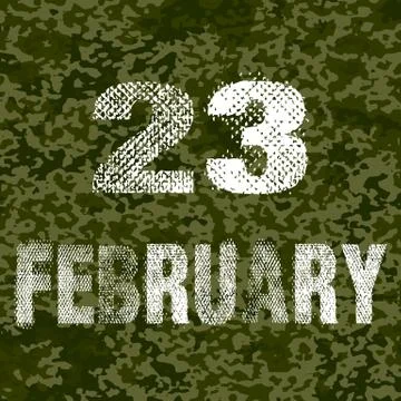 23 february. Vector illustration. Stock Illustration