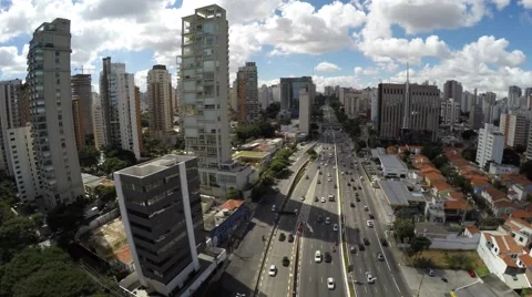 23 May (23 de Maio) Avenue in Sao Paulo, Brazil Stock Footage 49680288