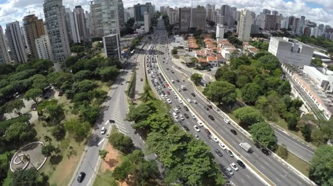 23 May (23 de Maio) Avenue in Sao Paulo, Brazil 스톡 동영상 49690049