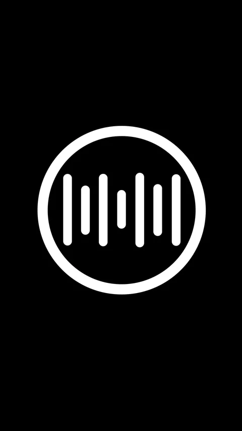 23. Minimal Ring Audio Visualizer AI Input Sound Wave Motion Graphic on Blac Stock Footage 314276136