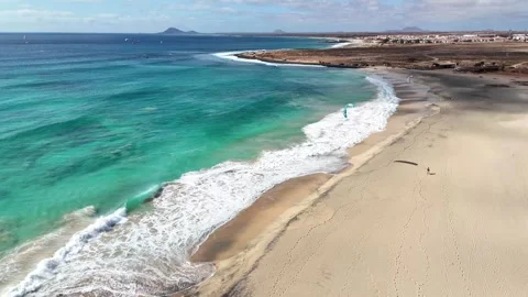 23 Over-Beach-Kiter Ponta-Preta 動画素材 273083197