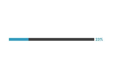 23 Percent loading icon, Progress bar vector illustration Illustrazione stock