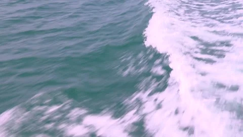 2/3 Sea Waves view from ship Stock Footage 204016060