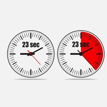23 seconds clock icon Stock Illustration