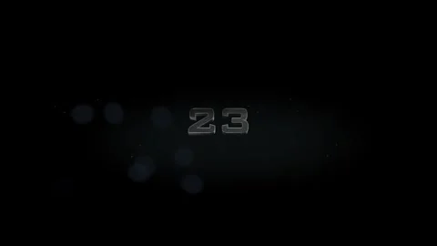 23 title metal text on black alpha channel background Stock Footage 295814669