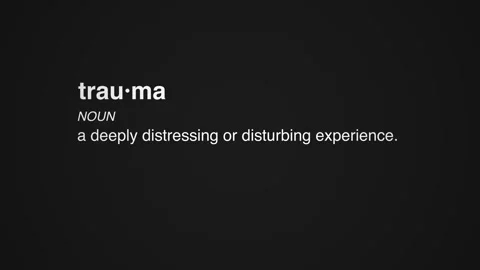 23 trauma definition dictionary 2d animation graphic black background 스톡 동영상 276390254