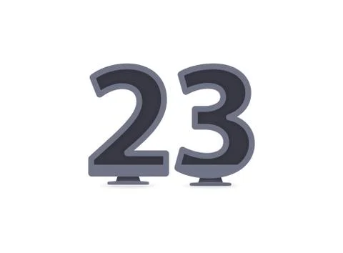 23 vector number design. For logo, brand label, design elements, corporate id Stockillustratie