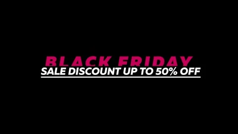 230 Animation Text Label Banner Tag Black Friday Sale 50 库存影片 302297379