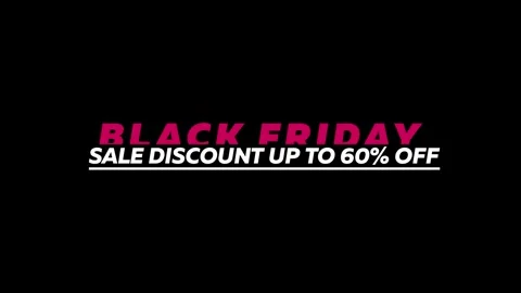 230 Animation Text Label Banner Tag Black Friday Sale 60 库存影片 302297388