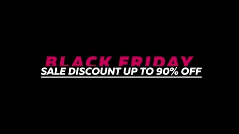 230 Animation Text Label Banner Tag Black Friday Sale 90 库存影片 302297397